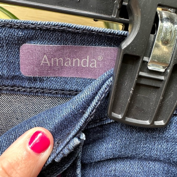 GLORIA VANDERBILT Blue Straight Leg Plus Size Amanda Jeans Size 14 GUC - Picture 5 of 16